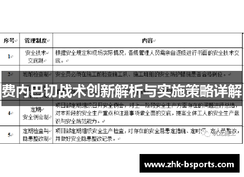 费内巴切战术创新解析与实施策略详解
